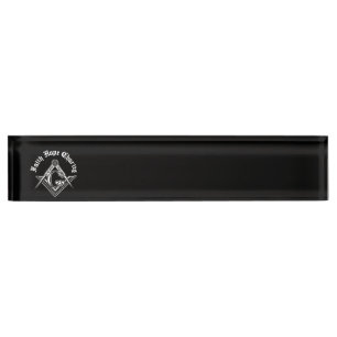 Porte-nom Pour Bureau Symbole franc-maçonnerie