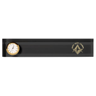 Porte-nom Pour Bureau Symbole maçonnique