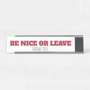 Porte-nom Pour Bureau Sympathie ou laissez-vous guider
