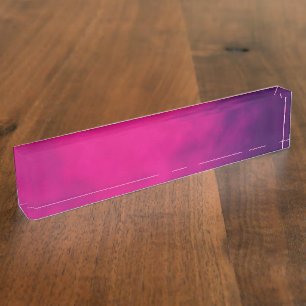 Porte-nom Pour Bureau Table de bureau rose néon - Personnalisable