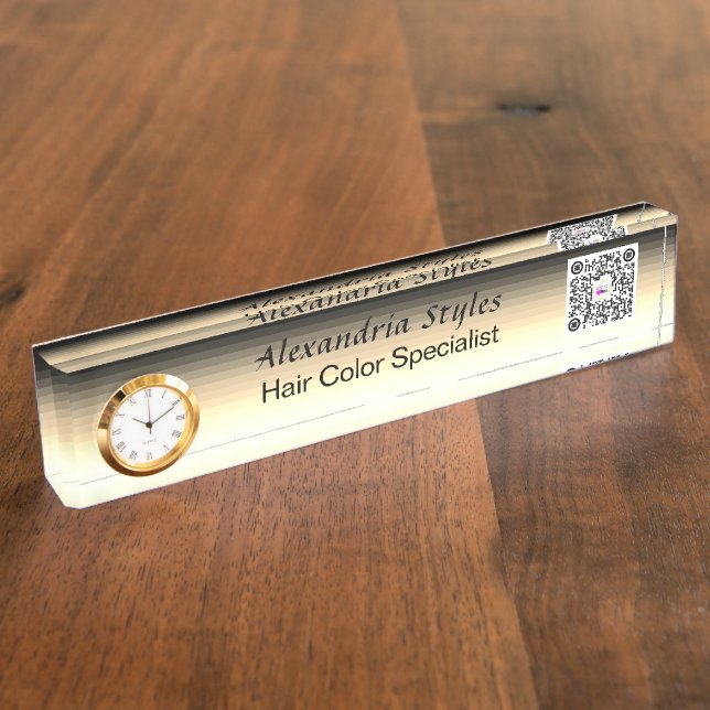 Porte-nom Pour Bureau Table d'hôtes Spa de salon personnalisable (Taille)