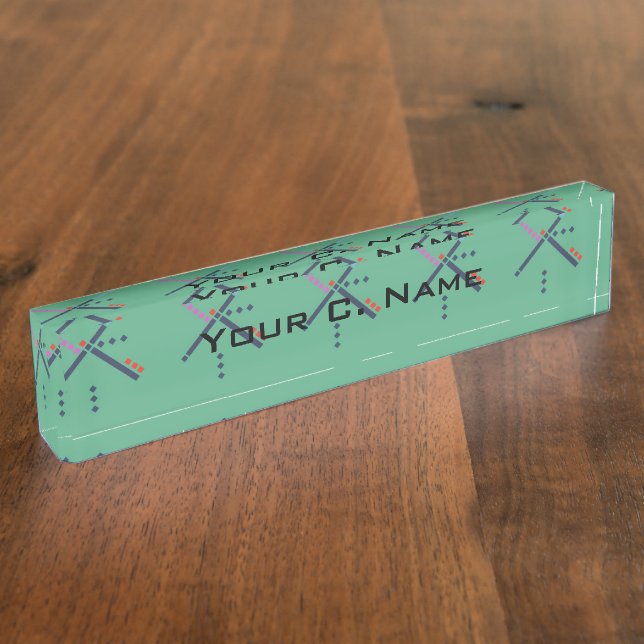 Porte-nom Pour Bureau Tapis d'aéroport de PDX (Taille)