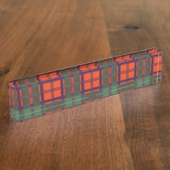 Porte-nom Pour Bureau Tartan écossais de kilt de plaid de clan de (Taille)