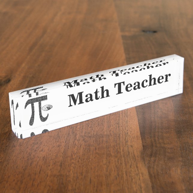 Porte-nom Pour Bureau Tarte de pi un (Taille)