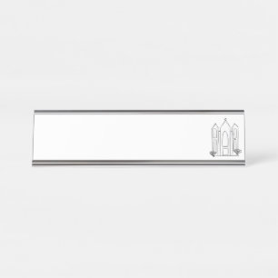 Porte-nom Pour Bureau Temple mormon simple moderne LDS Salt Lake City