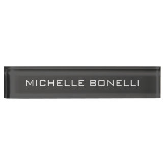 Porte-nom Pour Bureau Tendance Grey Attrayant Moderne Business Nameplate