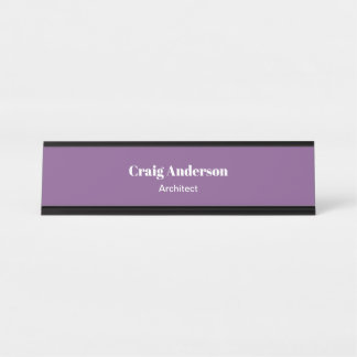 Porte-nom Pour Bureau Tendance violet professionnel Plain moderne élégan