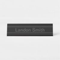 Texte personnalisable | Gras moderne noir et gris 