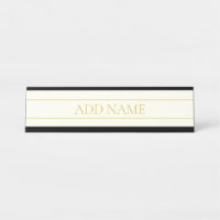 Texte personnalisable simple et élégant | Or blanc