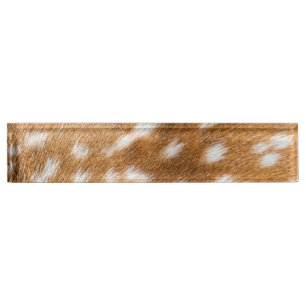 Porte-nom Pour Bureau Texture repérée de fourrure de cerfs communs
