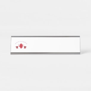 Porte-nom Pour Bureau Thé avec moi