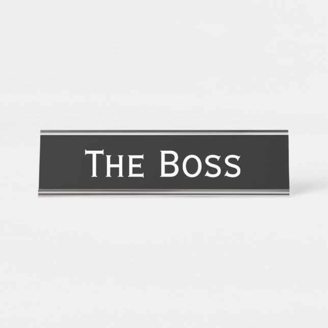 Porte-nom Pour Bureau The boss (Devant)