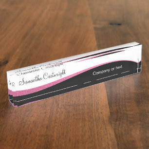 Porte-nom Pour Bureau Thème Beauté Glitzy