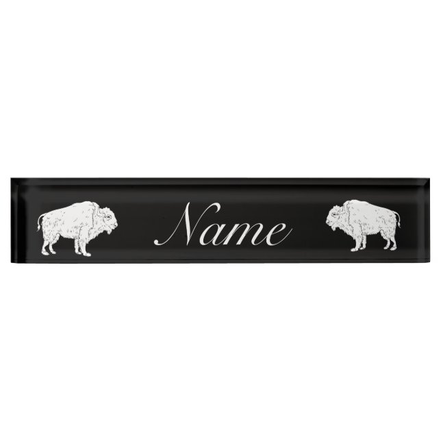 Porte-nom Pour Bureau Thunder_Cove de Buffalo  (Devant)