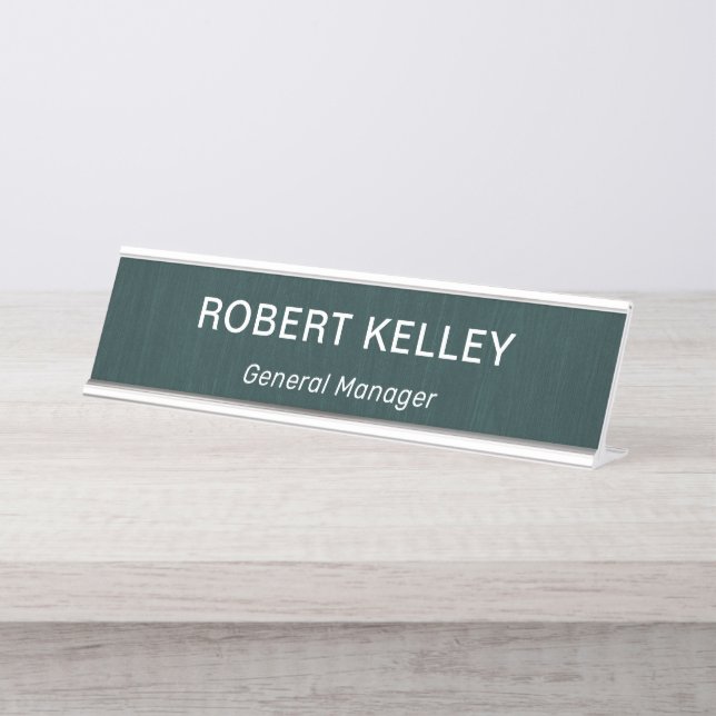 Porte-nom Pour Bureau Titre de Bureau Simple Moderne Professionnel  (Devant)