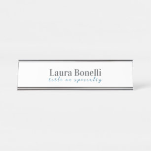 Porte-nom Pour Bureau Titre de nom simple moderne minimaliste profession