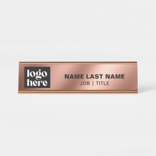 Porte-nom Pour Bureau Titre de professionnel exécutif Nom Logo d'entrepr