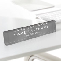 Titre personnalisé simple moderne gris blanc