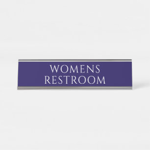 Porte-nom Pour Bureau Toilettes Femmes Bleu Élégant