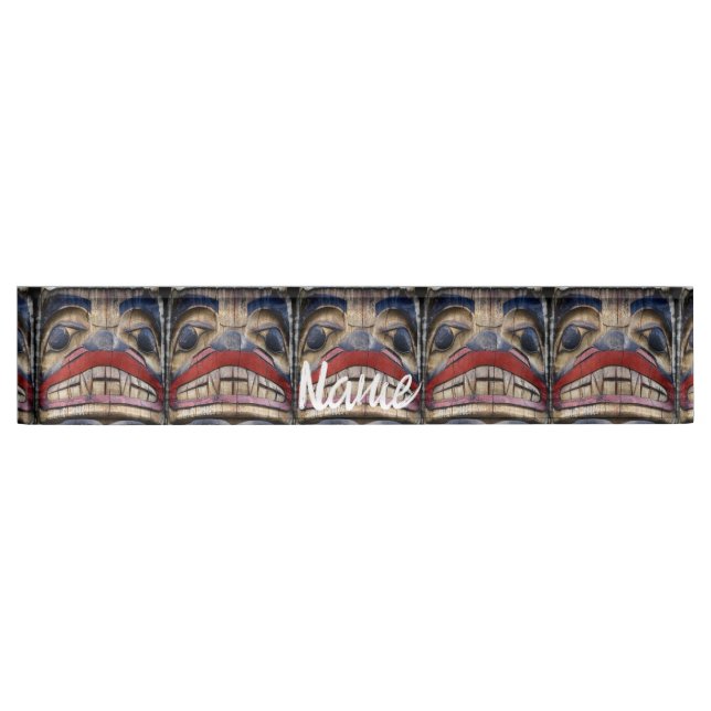 Porte-nom Pour Bureau Tonnerre à visage totem (Devant)