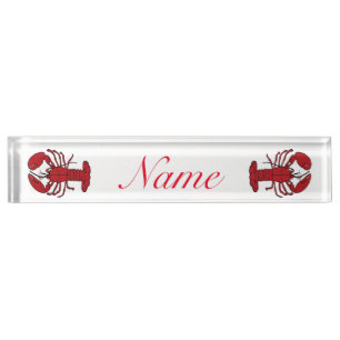 Porte-nom Pour Bureau Tonnerre-Cove de homard rouge du Maine