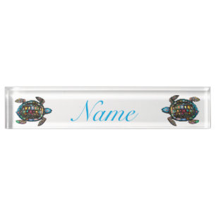 Porte-nom Pour Bureau Tonnerre de tortue de mer