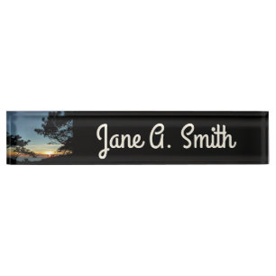 Porte-nom Pour Bureau Torrey Pine Sunset III Paysage californien