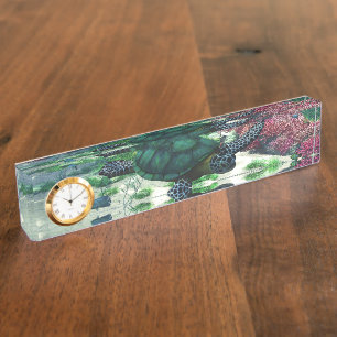 Porte-nom Pour Bureau Tortue de mer