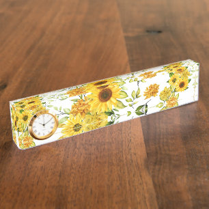 Porte-nom Pour Bureau Tournesol 8