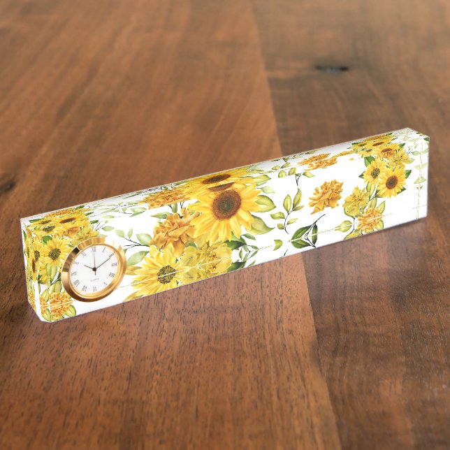 Porte-nom Pour Bureau Tournesol 8 (Taille)
