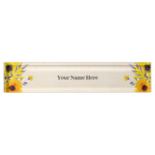 Porte-nom Pour Bureau Tournesols