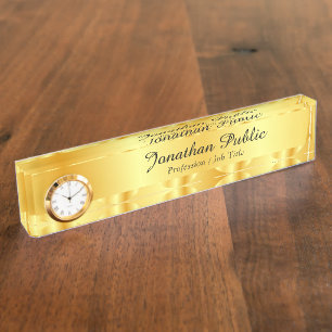 Porte-nom Pour Bureau Trending Gold Look Elegant Main Typed Script
