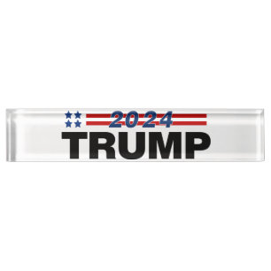 Porte-nom Pour Bureau Trump 2024