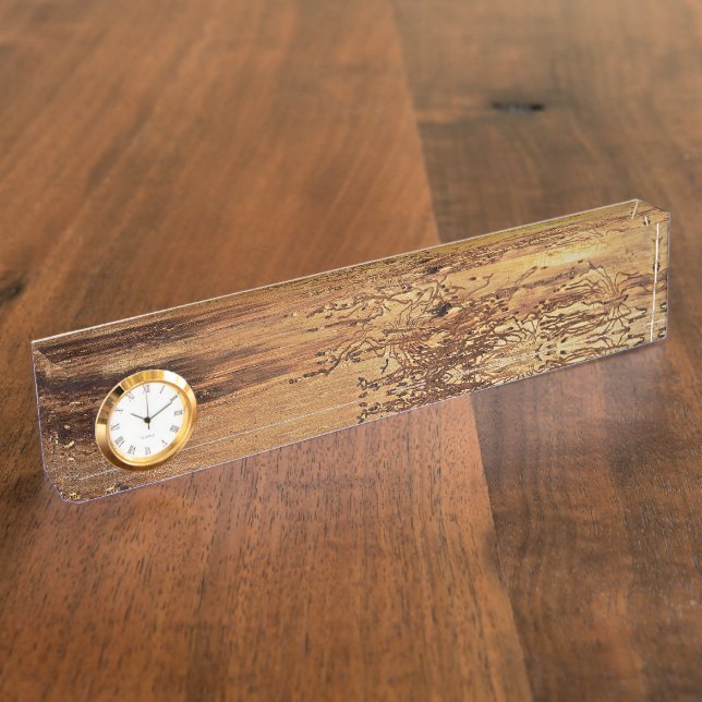 Porte-nom Pour Bureau Tunnel de termites dans l'écorce d'arbre (Taille)