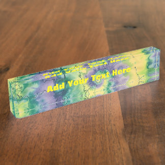 Porte-nom Pour Bureau TypeDye