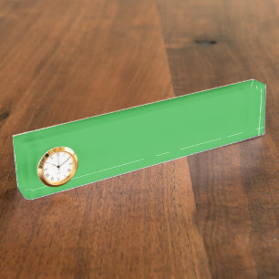 Porte-nom Pour Bureau un arrière - plan vert avec une bordure blanche