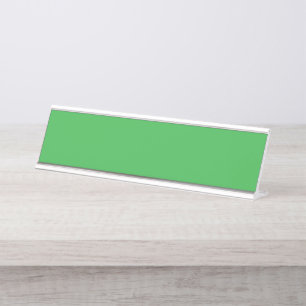 Porte-nom Pour Bureau un arrière - plan vert avec une bordure blanche