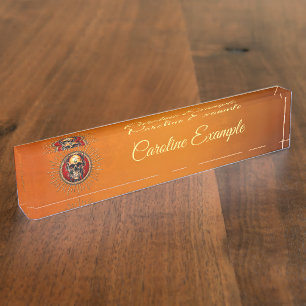 Porte-nom Pour Bureau Un crâne