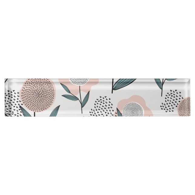 Porte-nom Pour Bureau Un rose (Devant)