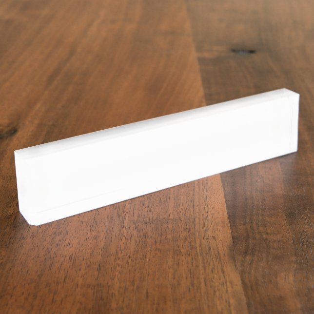 Porte-nom Pour Bureau Un triangle blanc équilatéral centré sur une plain (Taille)