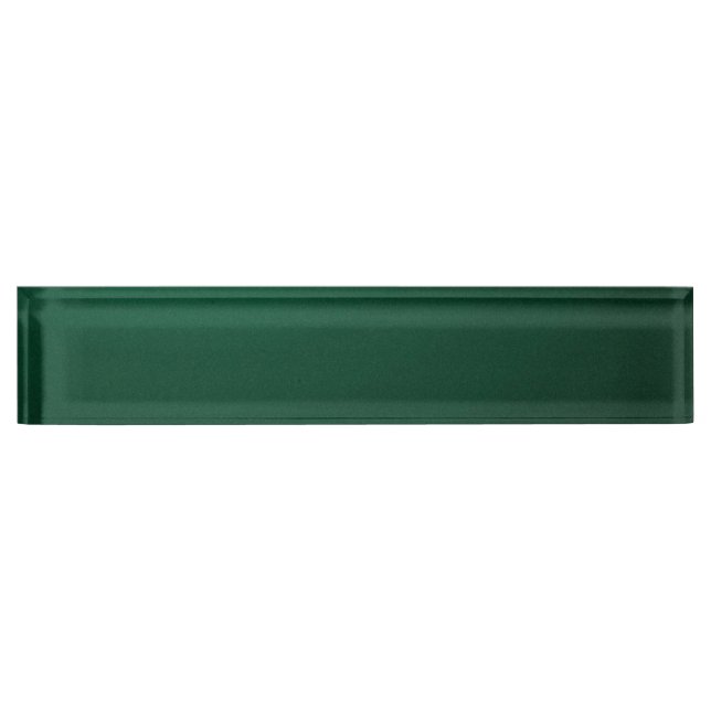 Porte-nom Pour Bureau (Une conception vert-foncé avec se fanent) ~ VERT (Devant)