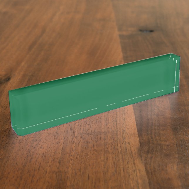 Porte-nom Pour Bureau Une feuille verte vif avec des veines distinctes e (Taille)