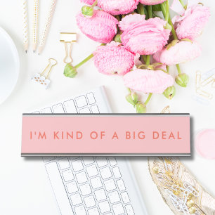 Porte-nom Pour Bureau Unique Rose Novelty Funny Desk Nom Plate