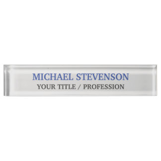Porte-nom Pour Bureau Unique Special Classical Blue Grey