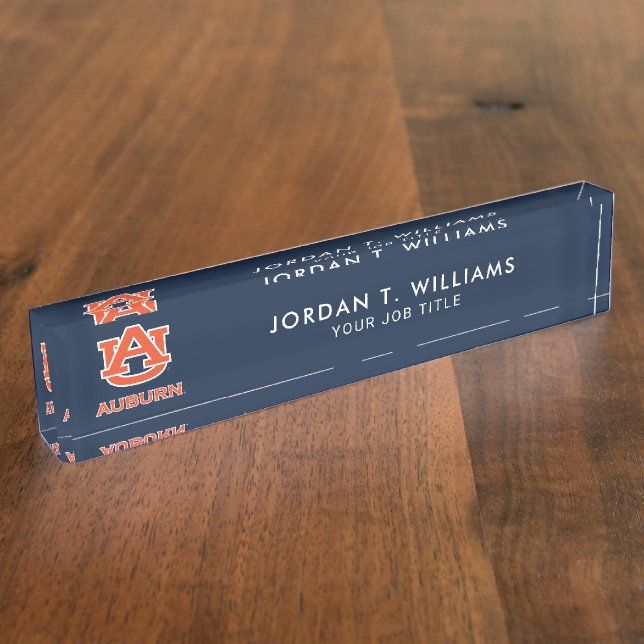 Porte-nom Pour Bureau Université d'Auburn | AU Auburn (Taille)