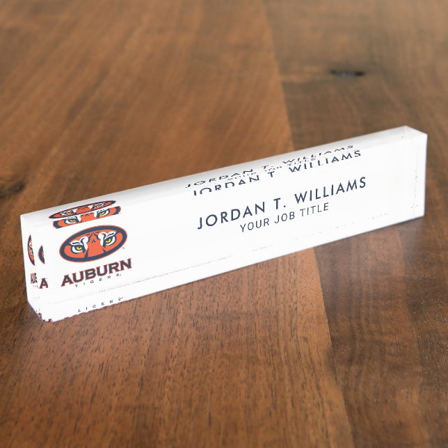 Porte-nom Pour Bureau Université d'Auburn | Auburn Tigers (Taille)