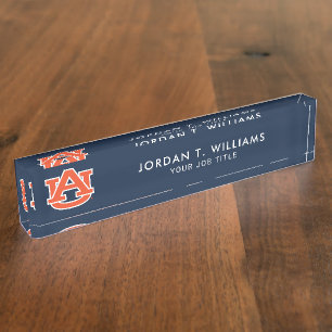 Porte-nom Pour Bureau Université d'Auburn   Auburn UA Logo