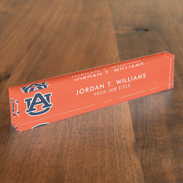 Porte-nom Pour Bureau Université d'Auburn | Auburn UA Logo (Taille)