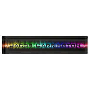 Porte-nom Pour Bureau Vagues de couleur