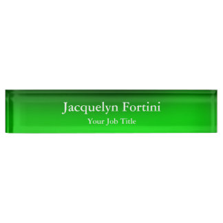 Porte-nom Pour Bureau Vert Plaine Élégant Moderne Minimaliste